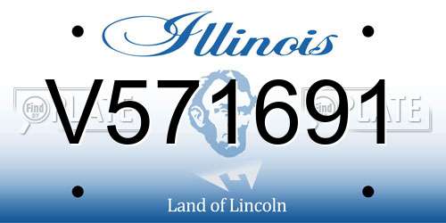 V571691 Illinois License Plate