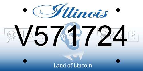 V571724 Illinois License Plate