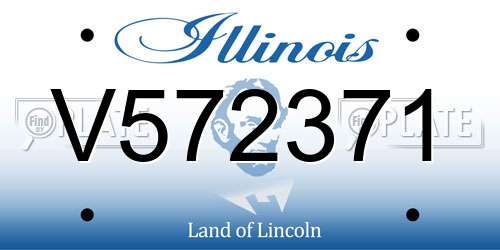 V572371 Illinois License Plate