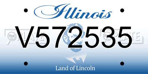 V572535 Illinois License Plate