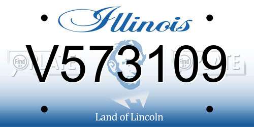 V573109 Illinois License Plate