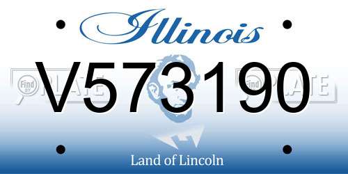 V573190 Illinois License Plate