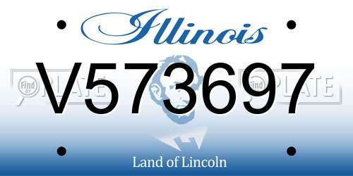 V573697 Illinois License Plate