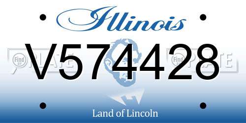 V574428 Illinois License Plate