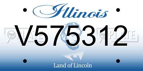V575312 Illinois License Plate