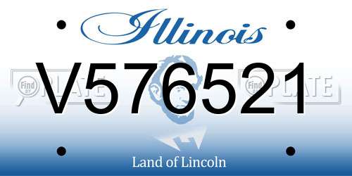 V576521 Illinois License Plate