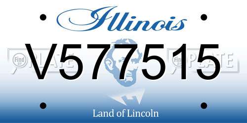 V577515 Illinois License Plate