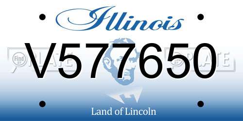 V577650 Illinois License Plate