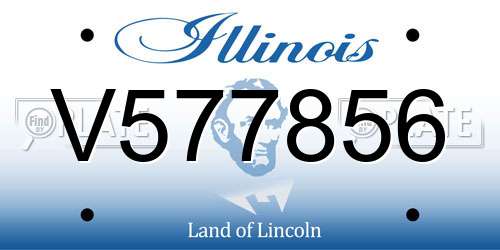 V577856 Illinois License Plate
