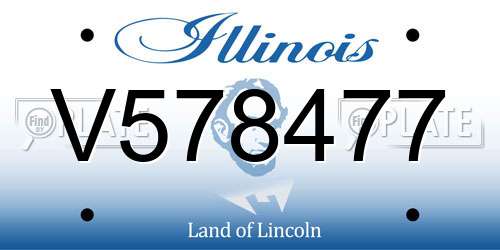 V578477 Illinois License Plate