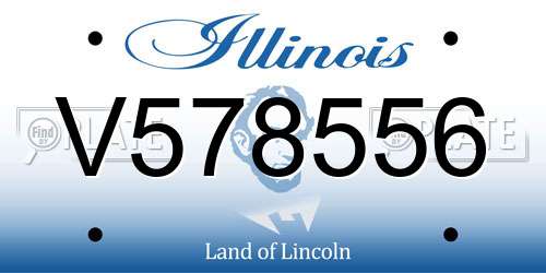 V578556 Illinois License Plate