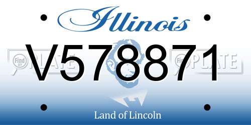 V578871 Illinois License Plate