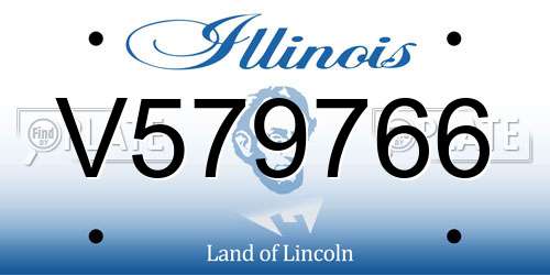 V579766 Illinois License Plate