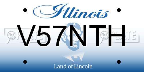 V57NTH Illinois License Plate