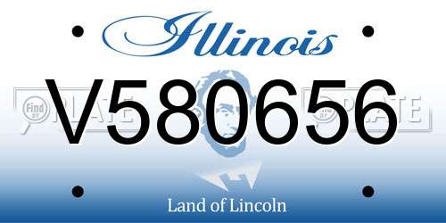V580656 Illinois License Plate