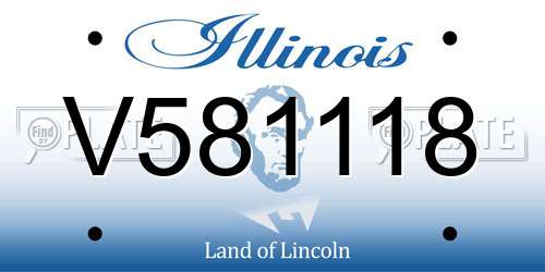 V581118 Illinois License Plate