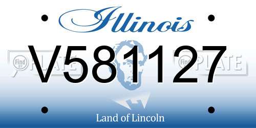 V581127 Illinois License Plate