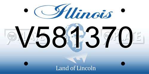 V581370 Illinois License Plate
