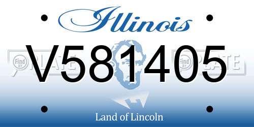 V581405 Illinois License Plate