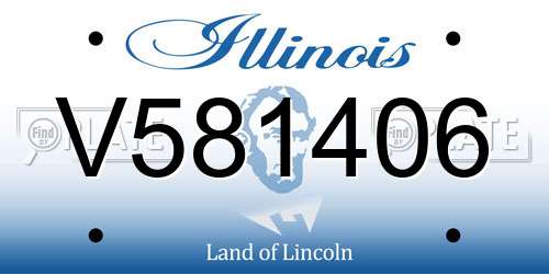V581406 Illinois License Plate
