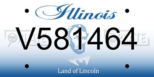 V581464 Illinois License Plate