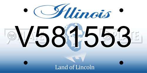 V581553 Illinois License Plate