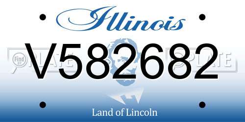 V582682 Illinois License Plate