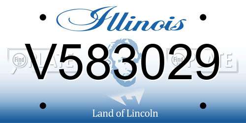 V583029 Illinois License Plate