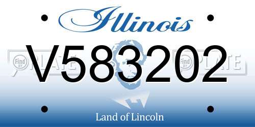 V583202 Illinois License Plate