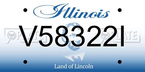 V58322I Illinois License Plate