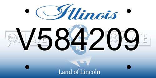 V584209 Illinois License Plate