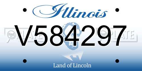 V584297 Illinois License Plate
