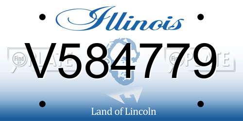 V584779 Illinois License Plate