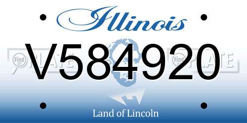V584920 Illinois License Plate