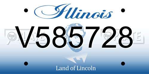 V585728 Illinois License Plate
