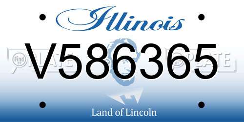 V586365 Illinois License Plate