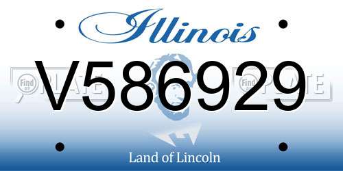 V586929 Illinois License Plate