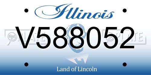 V588052 Illinois License Plate