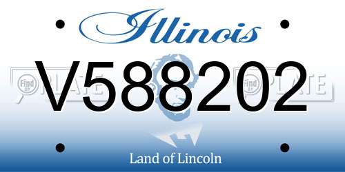 V588202 Illinois License Plate