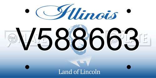 V588663 Illinois License Plate