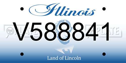 V588841 Illinois License Plate