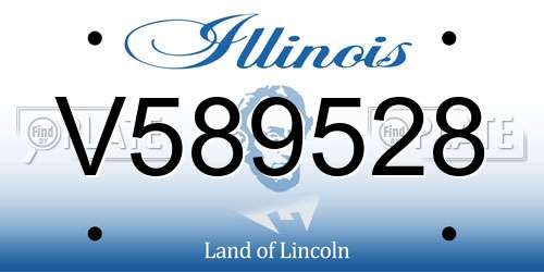 V589528 Illinois License Plate