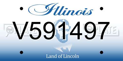 V591497 Illinois License Plate