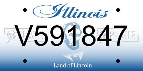 V591847 Illinois License Plate