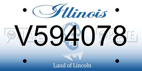 V594078 Illinois License Plate