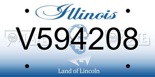 V594208 Illinois License Plate
