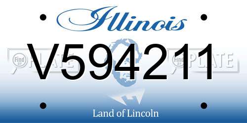 V594211 Illinois License Plate