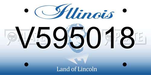 V595018 Illinois License Plate