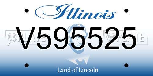 V595525 Illinois License Plate