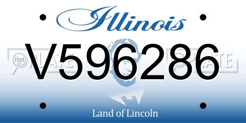 V596286 Illinois License Plate
